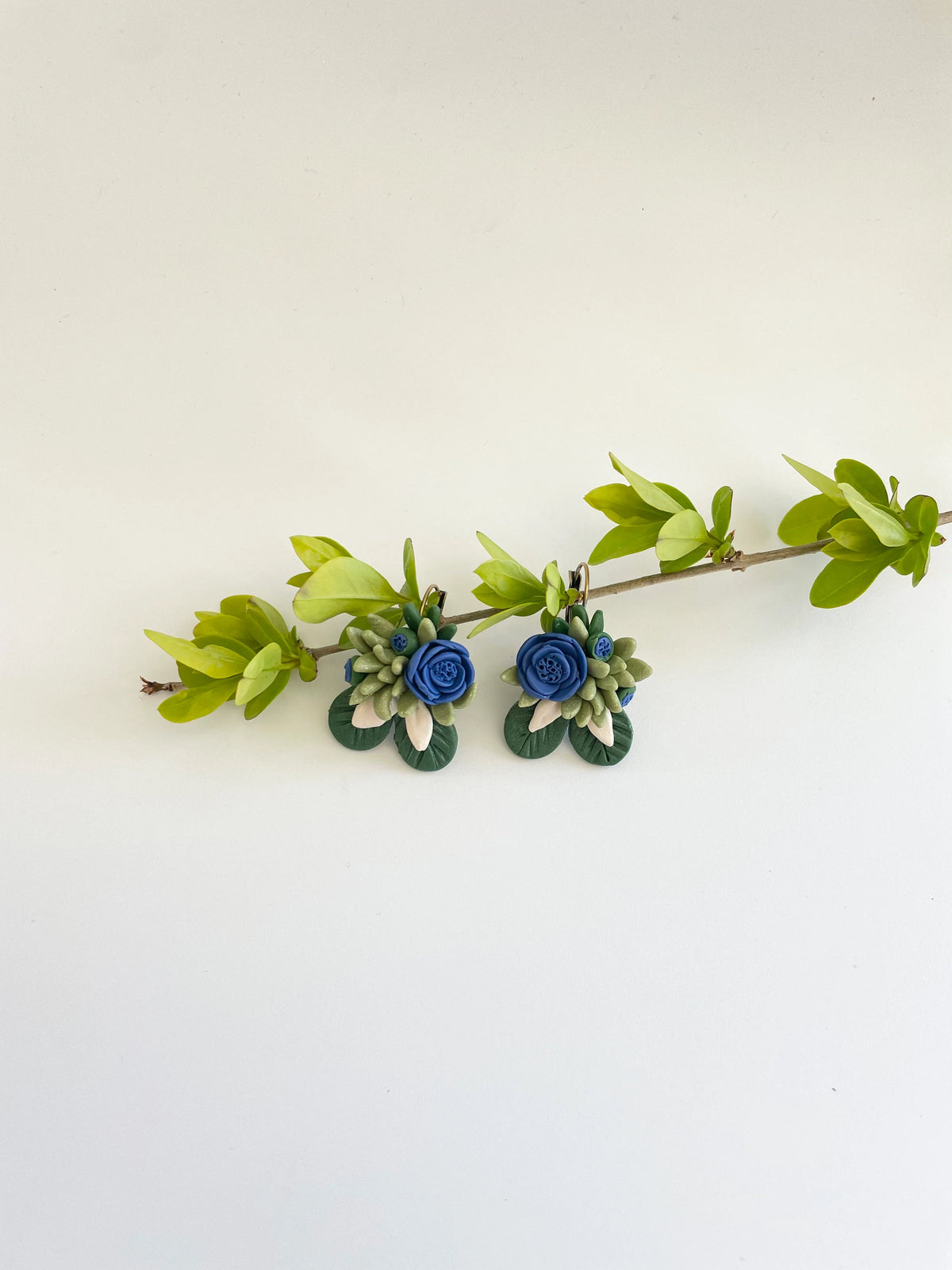 Succulent Bouquet Dangle Earrings (Preorder)
