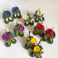 Succulent Bouquet Dangle Earrings (Preorder)
