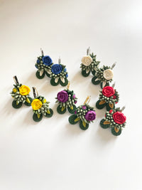 Succulent Bouquet Dangle Earrings (Preorder)