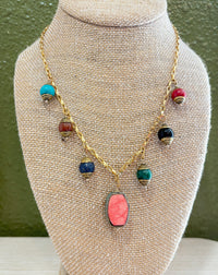 Colorful Beaded charm Necklace