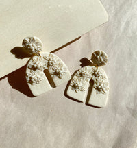 Ivory Floral Arch Earrings