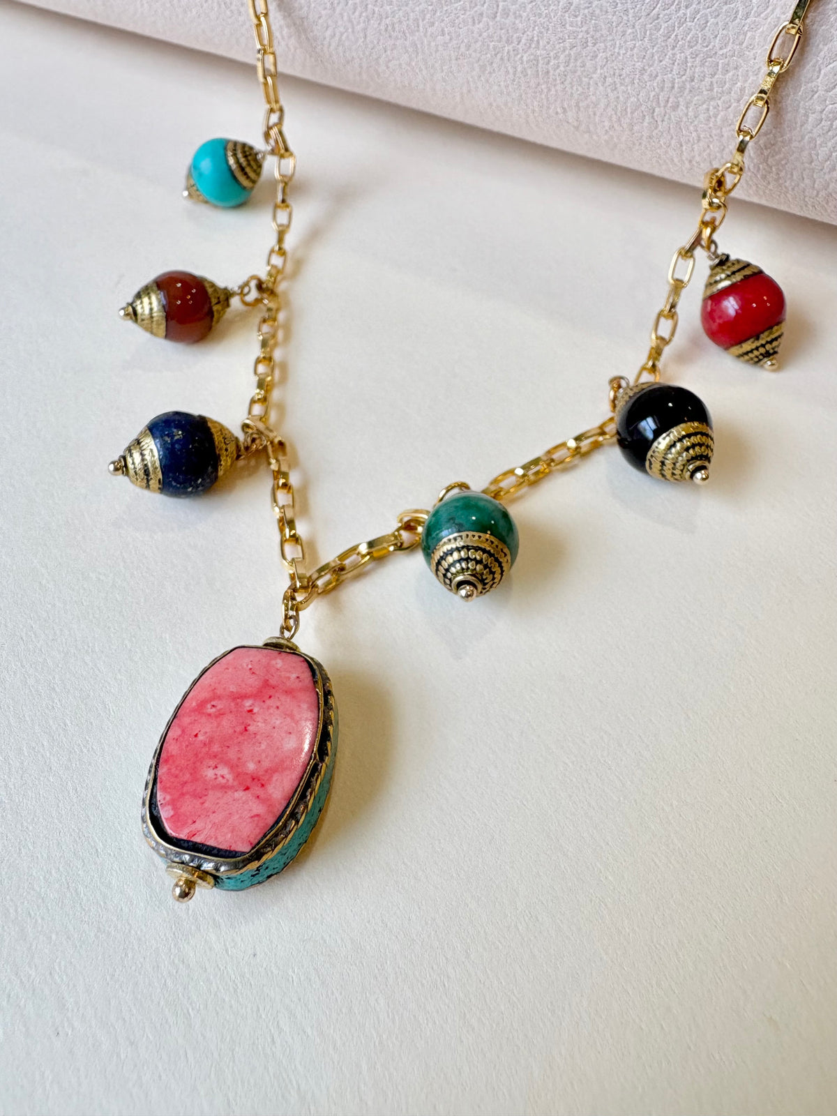 Colorful Beaded charm Necklace