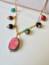 Colorful Beaded charm Necklace