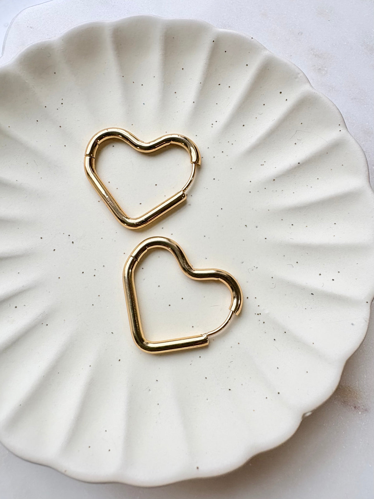 Statement Heart Huggie Hoops