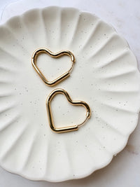 Statement Heart Huggie Hoops