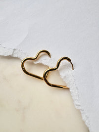 Statement Heart Huggie Hoops
