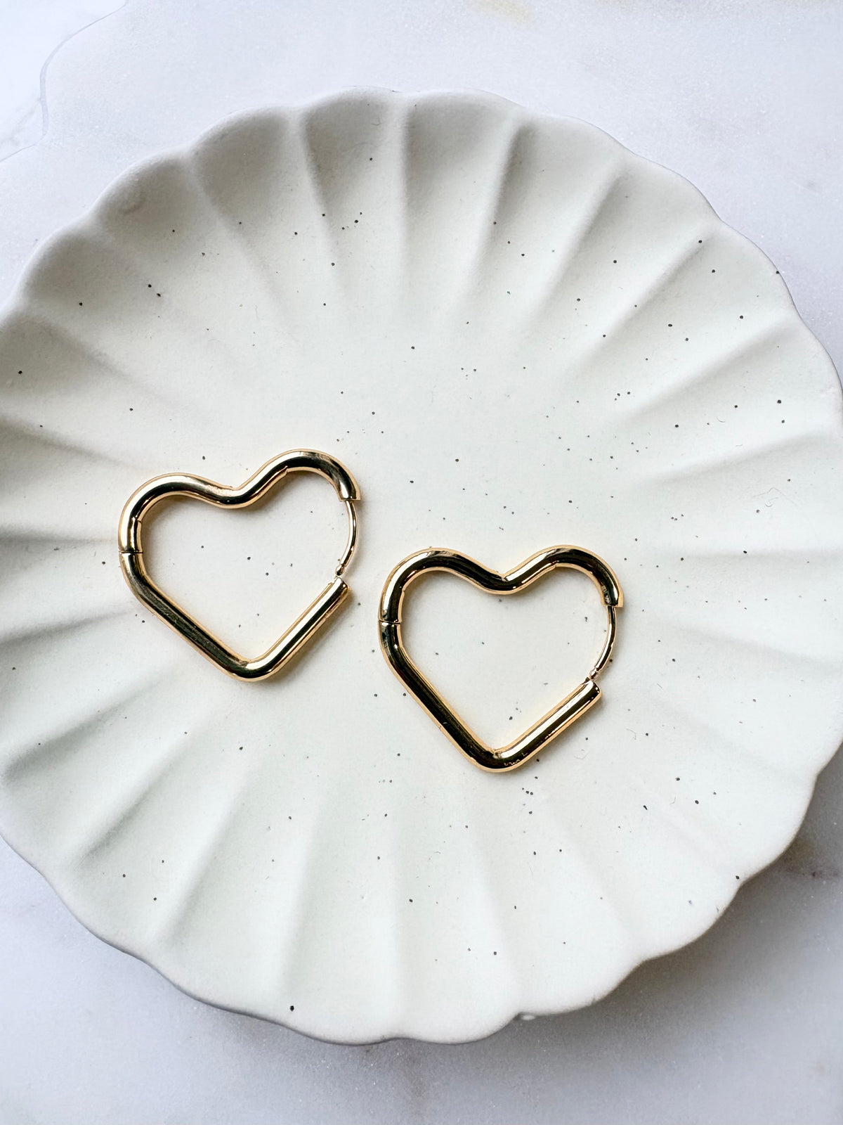 Statement Heart Huggie Hoops