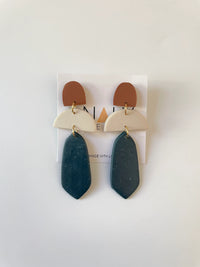 Color Block Dangle Earrings