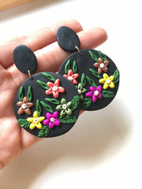 Colorful Black Frida Statement Earrings