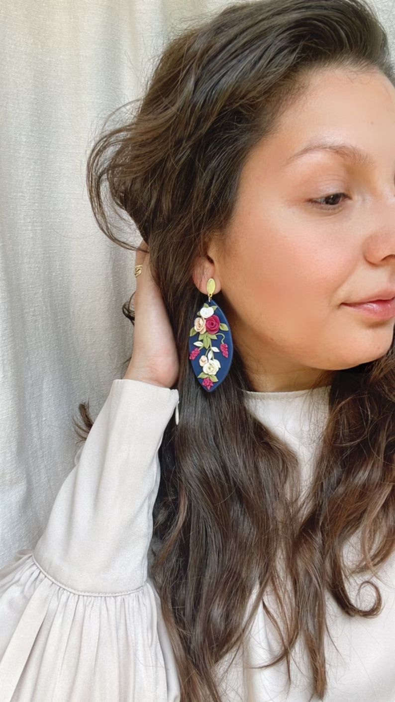 Wild Rose Statement Earrings