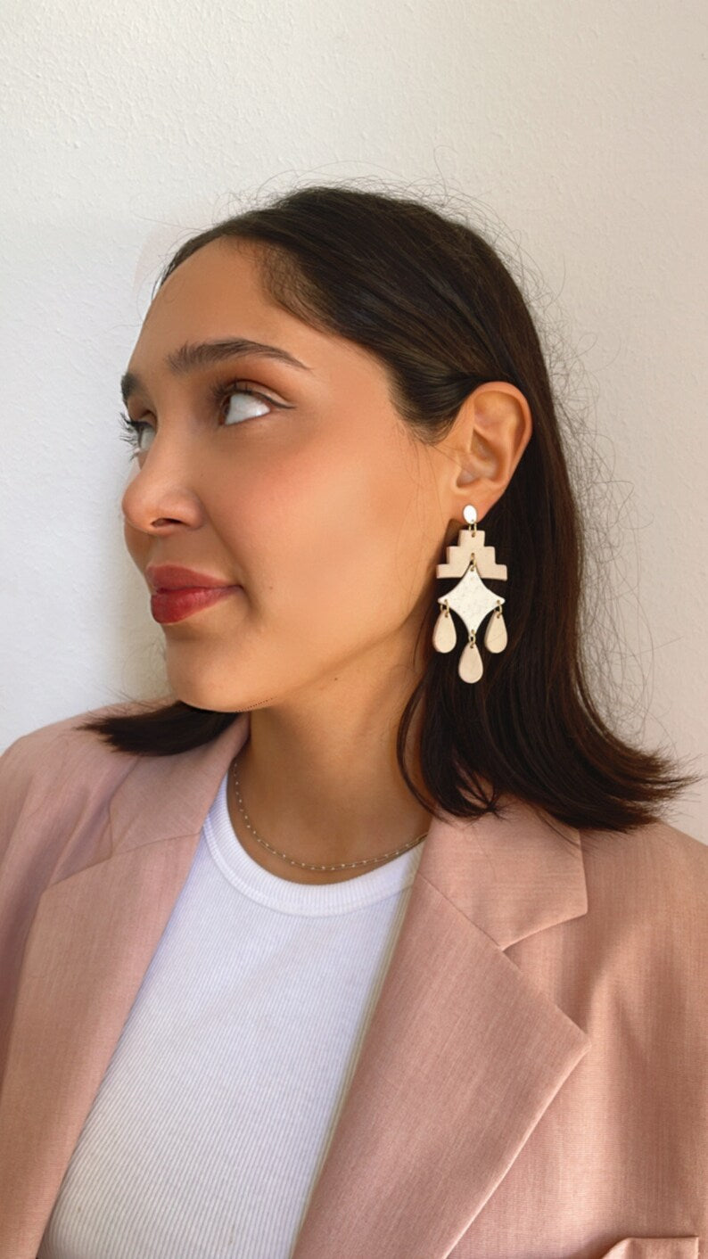 Santafe Sand Color Statement Earrings