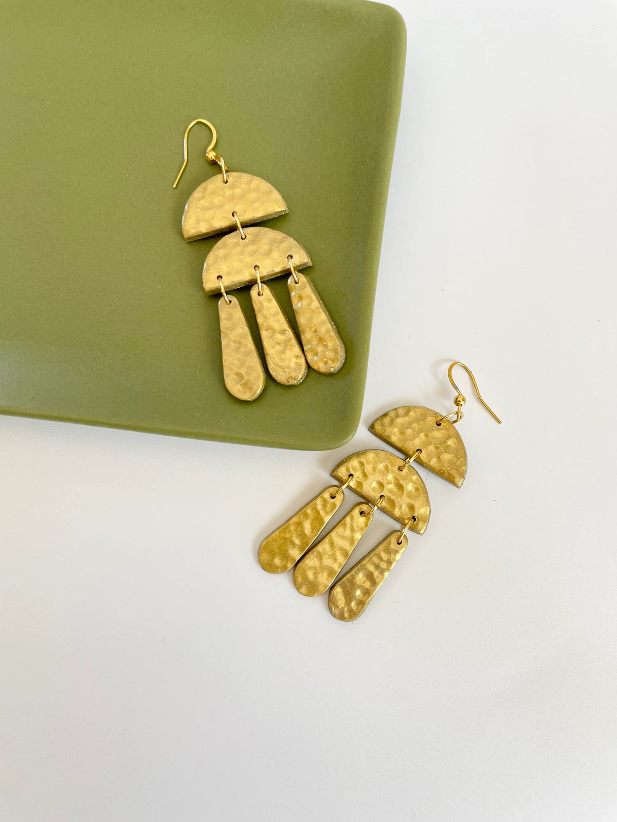 Diane Faux Hammered Earrings