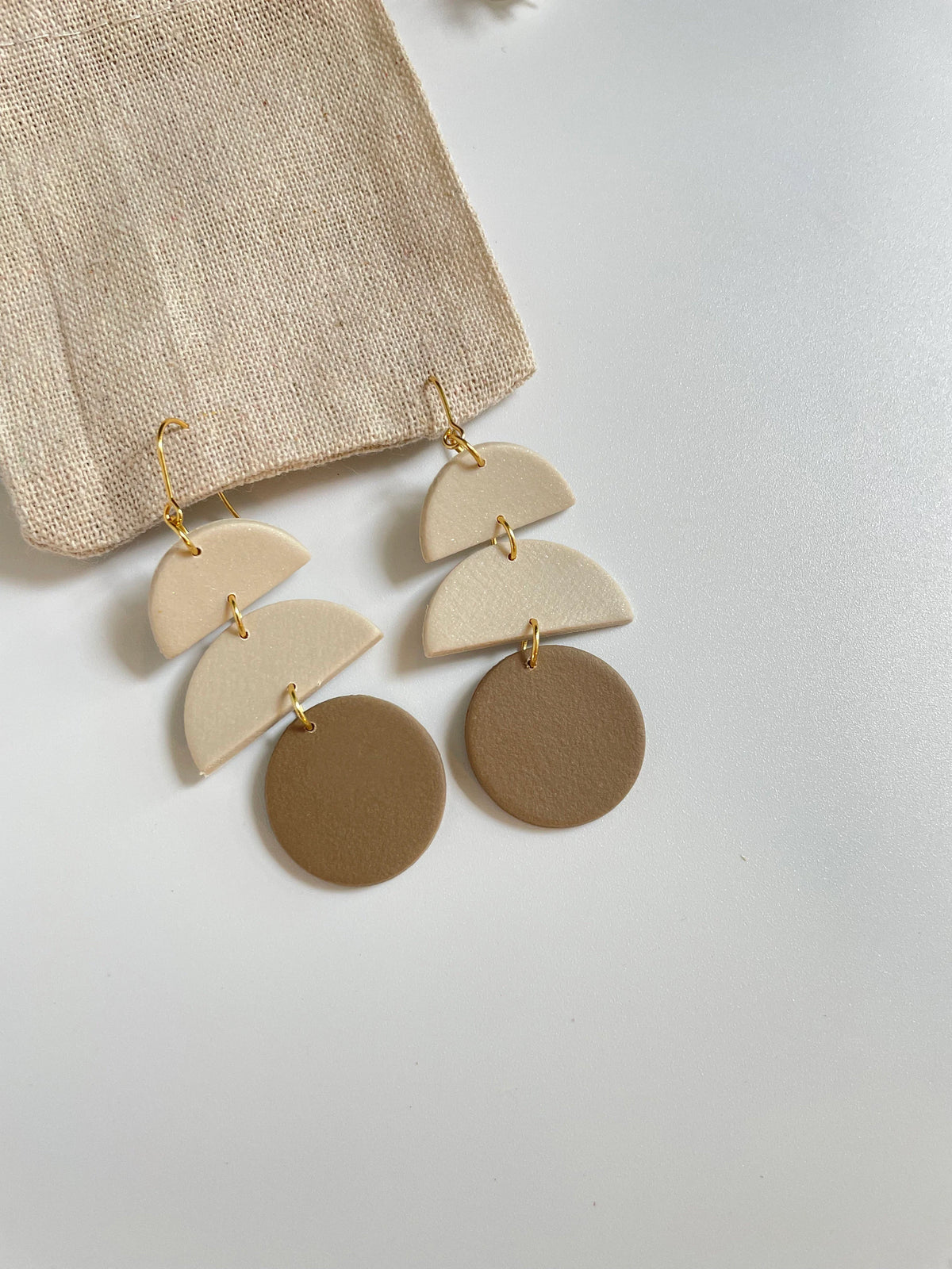 Ellie Geometric Neutral Earrings