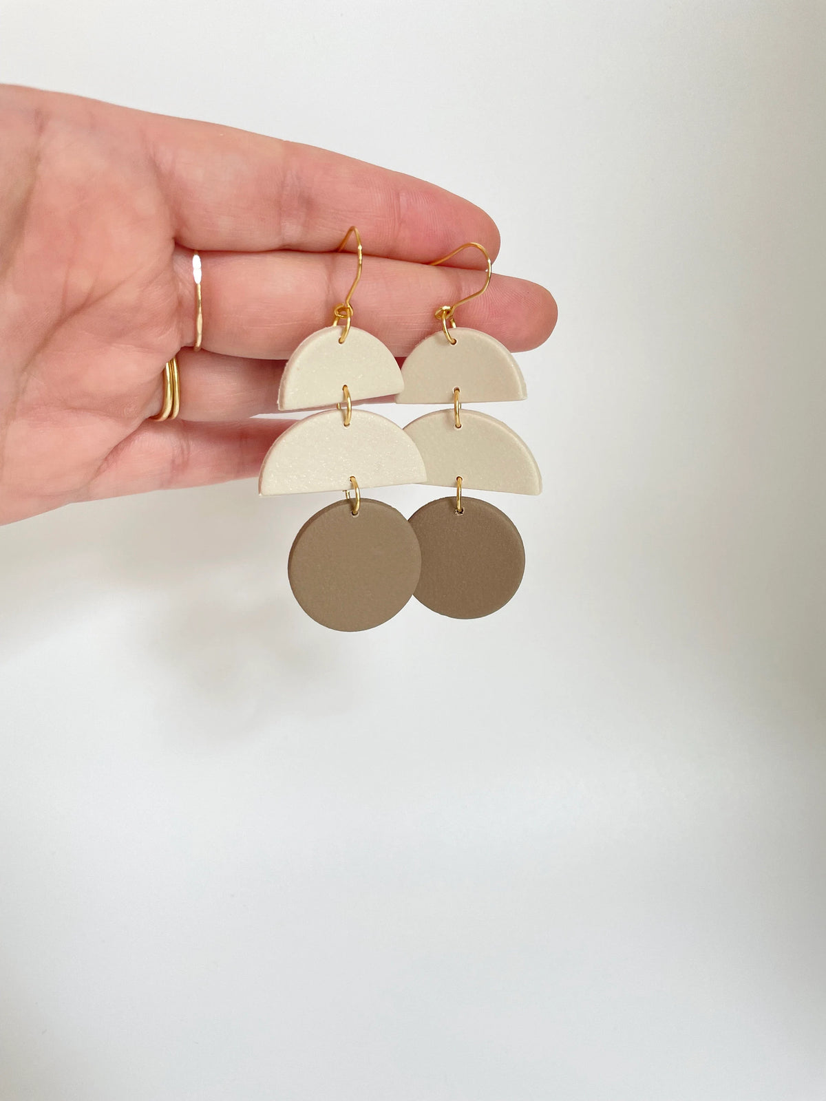 Ellie Geometric Neutral Earrings